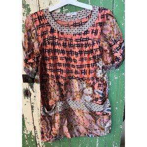 Silk Paris Designer Boho Womens Top Blouse